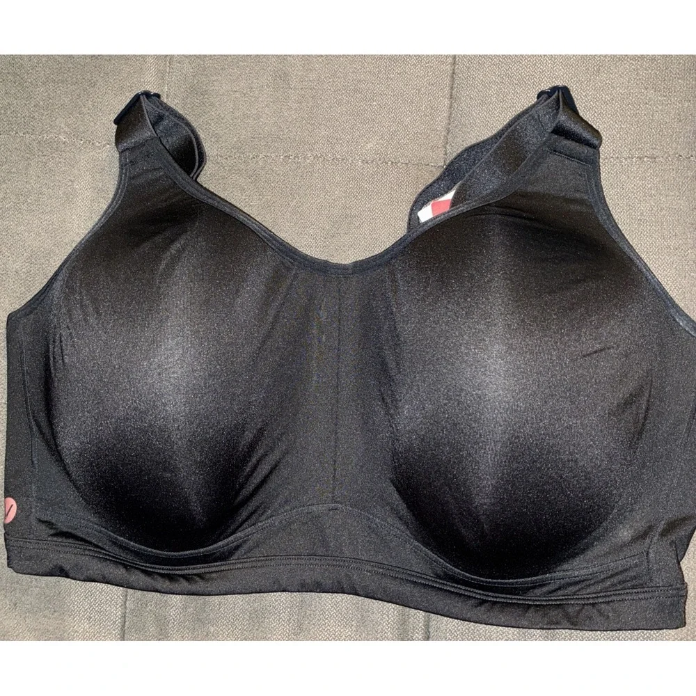 Livi 40H Sports Bra Black Underwire High Impact Back Closure Lane Bryant NEW